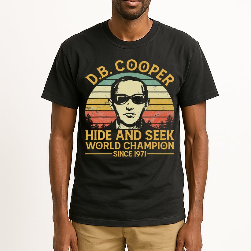 D.b. Coopers Hide And Seek Champion Since 1971 Db Cooper Tall T-Shirt
