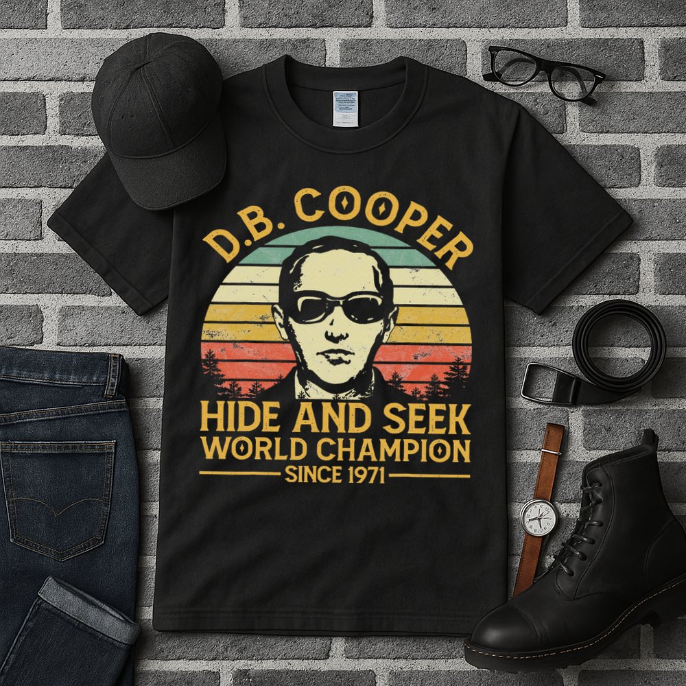 D.b. Coopers Hide And Seek Champion Since 1971 Db Cooper Tall T-Shirt