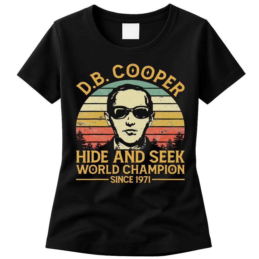D.b. Coopers Hide And Seek Champion Since 1971 Db Cooper Womens T-Shirt