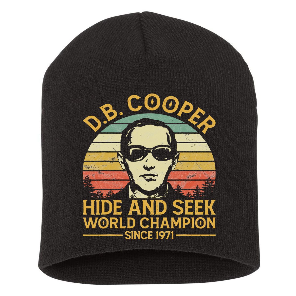 D.b. Coopers Hide And Seek Champion Since 1971 Db Cooper Short Acrylic Beanie