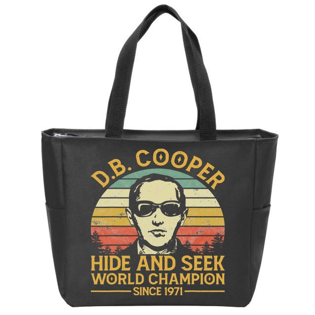 D.b. Coopers Hide And Seek Champion Since 1971 Db Cooper Zip Tote Bag