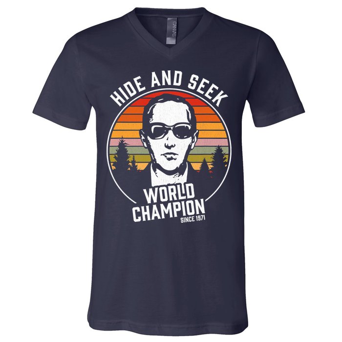 DB Cooper Hide And Seek World Champion V-Neck T-Shirt