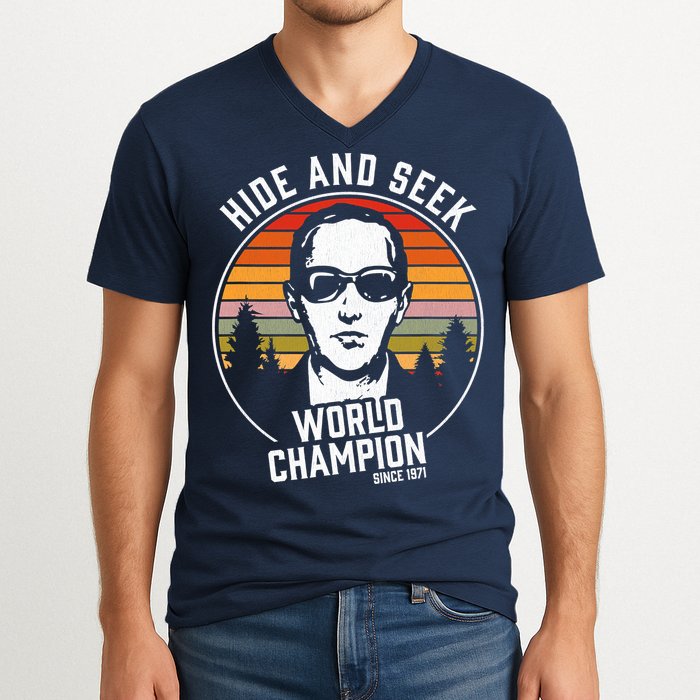 DB Cooper Hide And Seek World Champion V-Neck T-Shirt