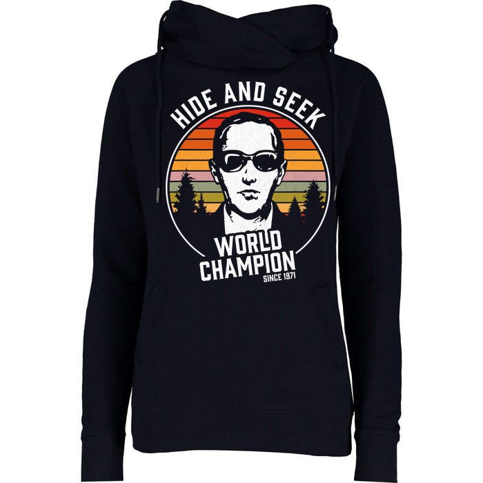 DB Cooper Hide And Seek World Champion Womens Funnel Neck Pullover Hood
