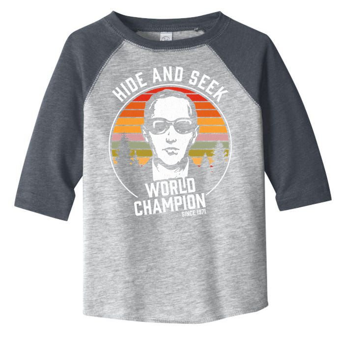 DB Cooper Hide And Seek World Champion Toddler Fine Jersey T-Shirt
