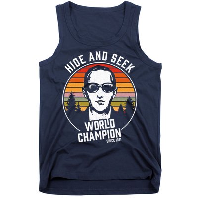 DB Cooper Hide And Seek World Champion Tank Top
