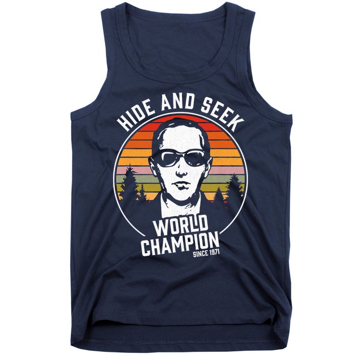 DB Cooper Hide And Seek World Champion Tank Top