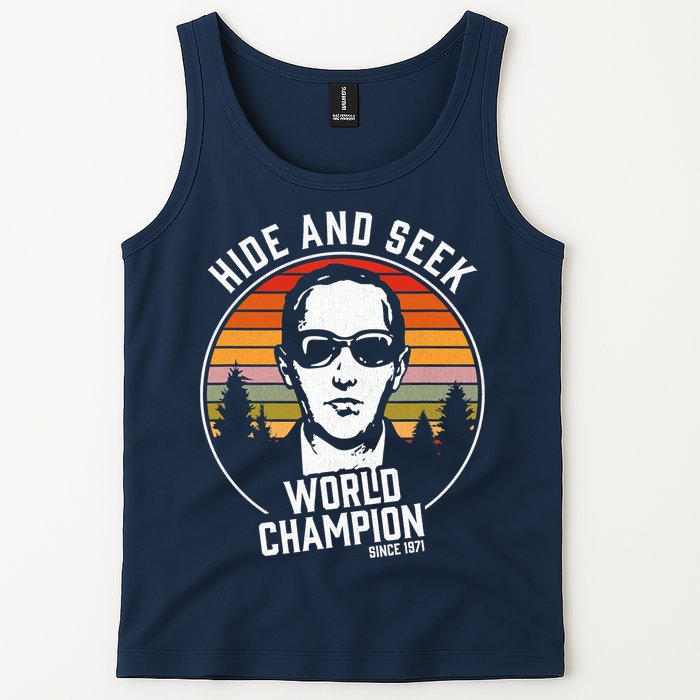 DB Cooper Hide And Seek World Champion Tank Top