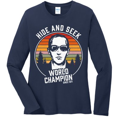 DB Cooper Hide And Seek World Champion Ladies Long Sleeve Shirt