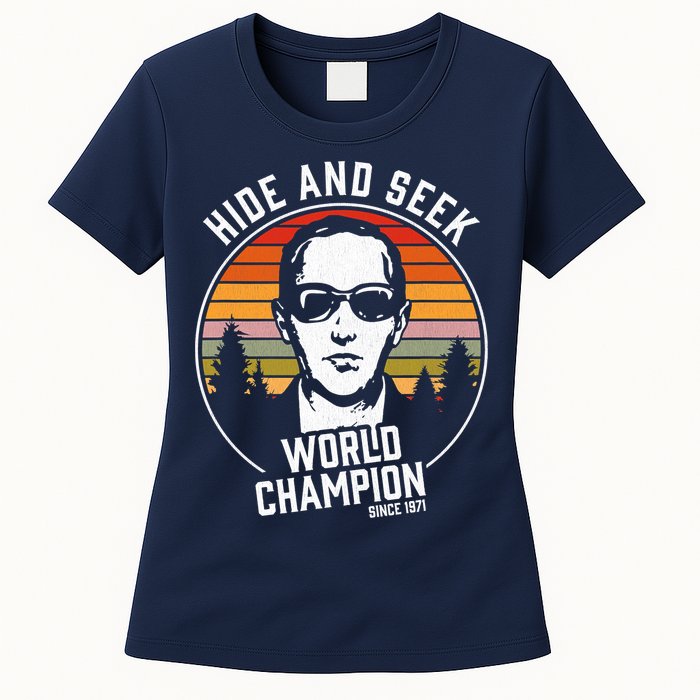 DB Cooper Hide And Seek World Champion Womens T-Shirt