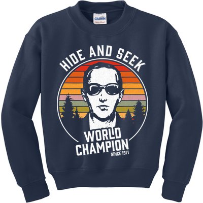 DB Cooper Hide And Seek World Champion Kids Sweatshirt