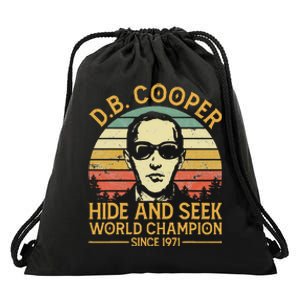 D.B. Coopers Hide And Seek Champion Since 1971 Db Cooper Drawstring Bag