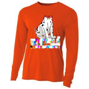 Dalmatian Costume Halloween Dog Print Men Women Cooling Performance Long Sleeve Crew