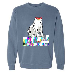 Dalmatian Costume Halloween Dog Print Men Women Garment-Dyed Sweatshirt