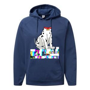 Dalmatian Costume Halloween Dog Print Men Women Performance Fleece Hoodie