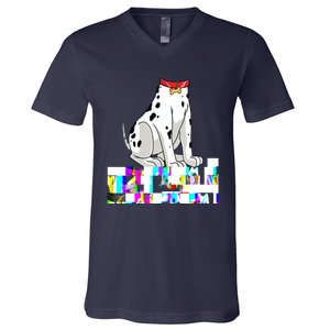 Dalmatian Costume Halloween Dog Print Men Women V-Neck T-Shirt