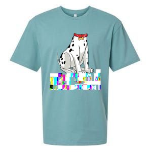 Dalmatian Costume Halloween Dog Print Men Women Sueded Cloud Jersey T-Shirt