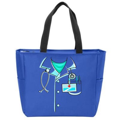 Doctor Costume Halloween White Lab Coat Zip Tote Bag