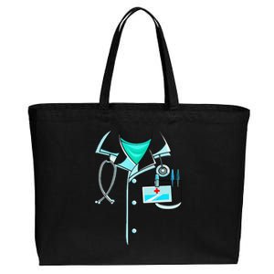 Doctor Costume Halloween White Lab Coat Cotton Canvas Jumbo Tote