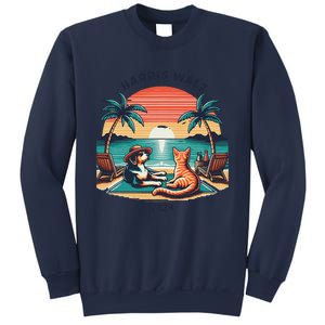 Dog & Cat Harris Walz 2024 Election Sunset Sweatshirt