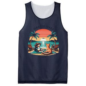 Dog & Cat Harris Walz 2024 Election Sunset Mesh Reversible Basketball Jersey Tank