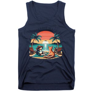 Dog & Cat Harris Walz 2024 Election Sunset Tank Top