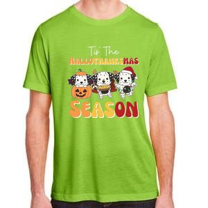 Dalmatian Christmas Halloween Tis The Hallothanksmas Cool Gift Adult ChromaSoft Performance T-Shirt