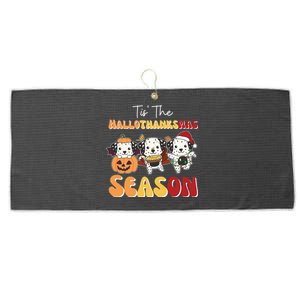 Dalmatian Christmas Halloween Tis The Hallothanksmas Cool Gift Large Microfiber Waffle Golf Towel