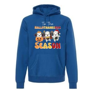 Dalmatian Christmas Halloween Tis The Hallothanksmas Cool Gift Premium Hoodie