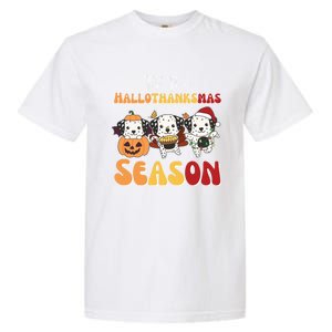 Dalmatian Christmas Halloween Tis The Hallothanksmas Cool Gift Garment-Dyed Heavyweight T-Shirt