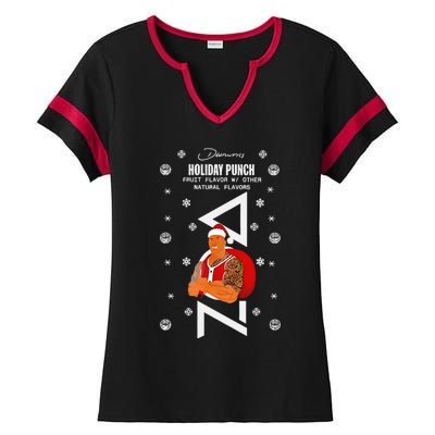 Dwanta Claus Holiday Punch Fruit Flavor W Other Natural Favors Christmas Ladies Halftime Notch Neck Tee