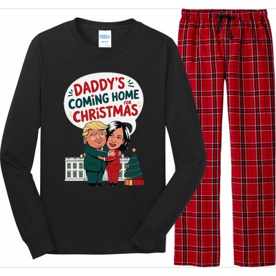 DaddyS Coming Home For Christmas ILl Be Home Trump Xmas Long Sleeve Pajama Set