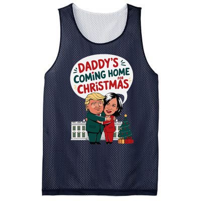 DaddyS Coming Home For Christmas ILl Be Home Trump Xmas Mesh Reversible Basketball Jersey Tank