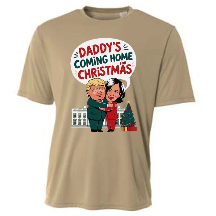 DaddyS Coming Home For Christmas ILl Be Home Trump Xmas Cooling Performance Crew T-Shirt