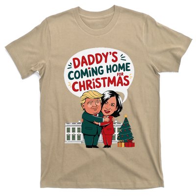 DaddyS Coming Home For Christmas ILl Be Home Trump Xmas T-Shirt