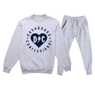 Dashboard Confessional Heart Badge Premium Crewneck Sweatsuit Set