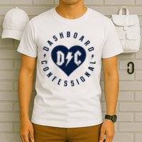 Dashboard Confessional Heart Badge T-Shirt