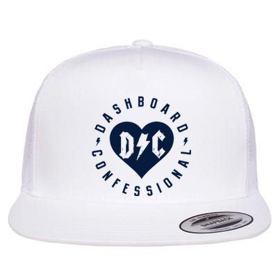 Dashboard Confessional Heart Badge Flat Bill Trucker Hat