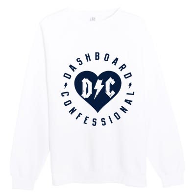 Dashboard Confessional Heart Badge Premium Crewneck Sweatshirt