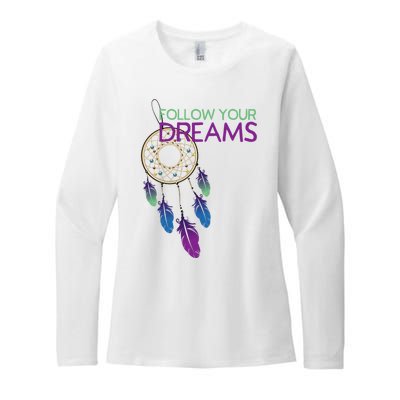 Dream Catcher I Pursuit Of Happiness Womens CVC Long Sleeve Shirt