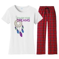 Dream Catcher I Pursuit Of Happiness Women's Flannel Pajama Set