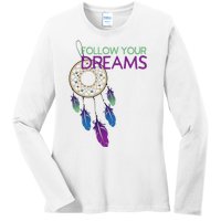 Dream Catcher I Pursuit Of Happiness Ladies Long Sleeve Shirt