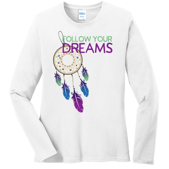 Dream Catcher I Pursuit Of Happiness Ladies Long Sleeve Shirt