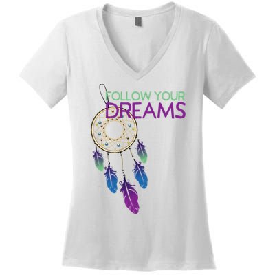 Dream Catcher I Pursuit Of Happiness Women's V-Neck T-Shirt