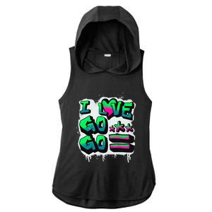 D C I Love Go Go Music Gift For Kids And Adults Ladies PosiCharge Tri-Blend Wicking Draft Hoodie Tank