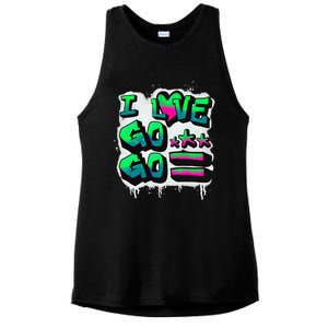 D C I Love Go Go Music Gift For Kids And Adults Ladies PosiCharge Tri-Blend Wicking Tank