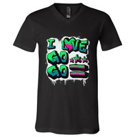 D C I Love Go Go Music Gift For Kids And Adults V-Neck T-Shirt