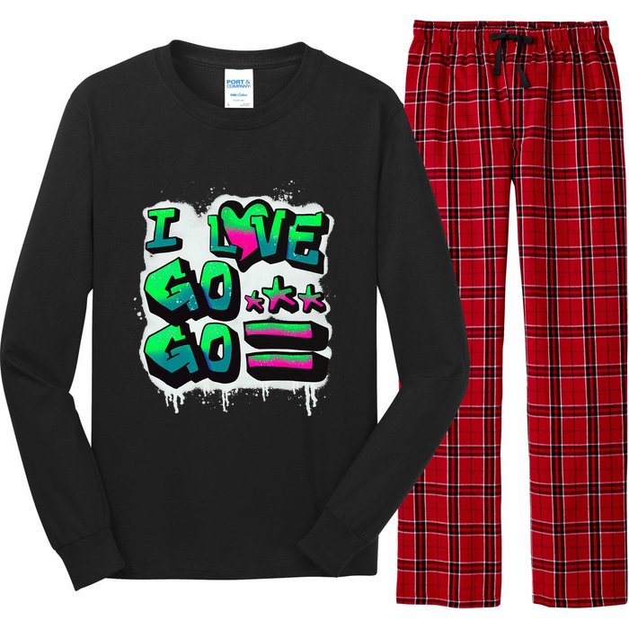 D C I Love Go Go Music Gift For Kids And Adults Long Sleeve Pajama Set