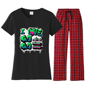 D C I Love Go Go Music Gift For Kids And Adults Women's Flannel Pajama Set