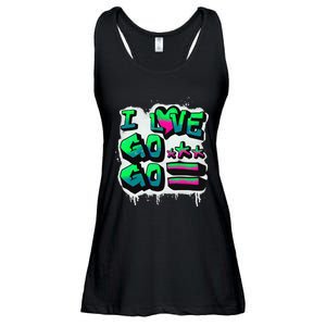 D C I Love Go Go Music Gift For Kids And Adults Ladies Essential Flowy Tank